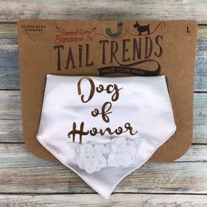 NEW Tail Trends Dog of Honor Wedding Bandana SZ L